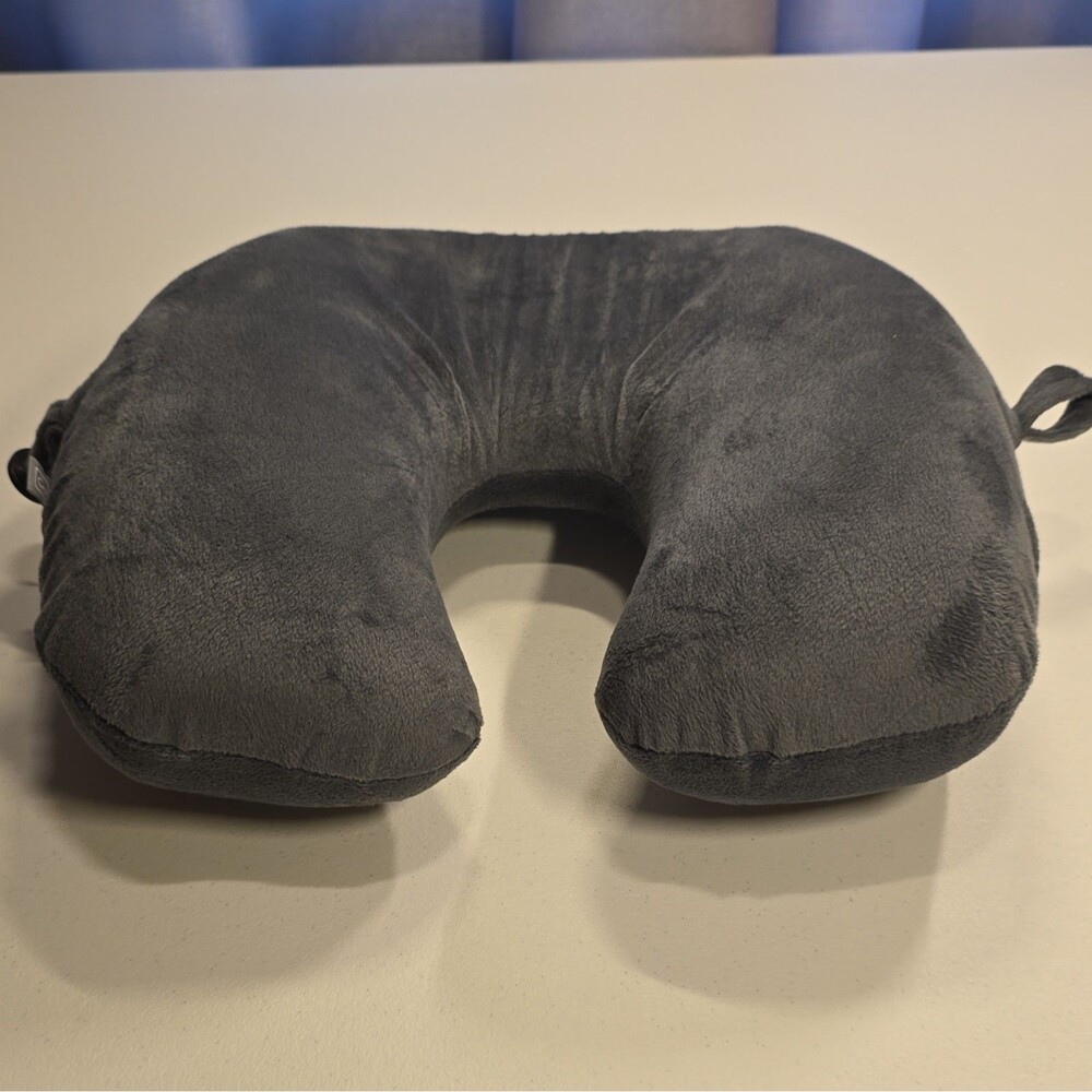 Go U-Shaped Memory Foam Neck Travel Pillow - Gray
